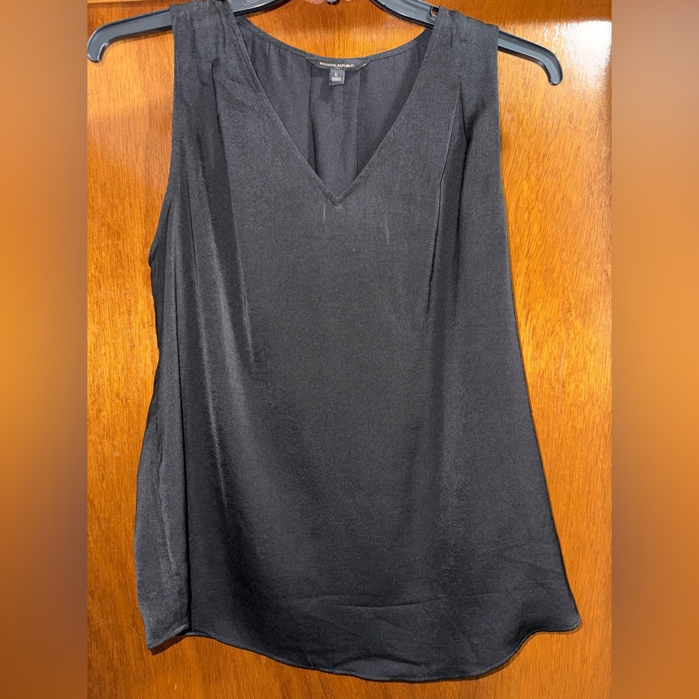 Banana Republic Black V-Neck Blouse